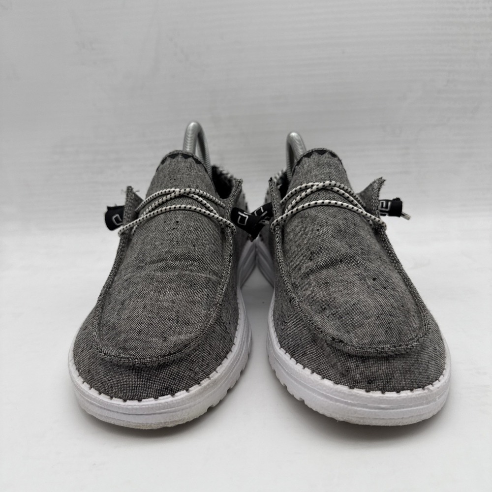 Hey Dude Wendy Womens Chambray Onyx Canvas Slip On Loafers Size 9 Shoes - Picture 11 of 16